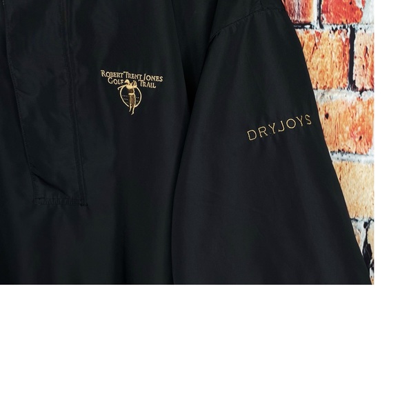 Footjoy Dryjoys Golf Rain Wind XL S/S Black Jacket Robert Trent Jones Golf Trail - Picture 3 of 6